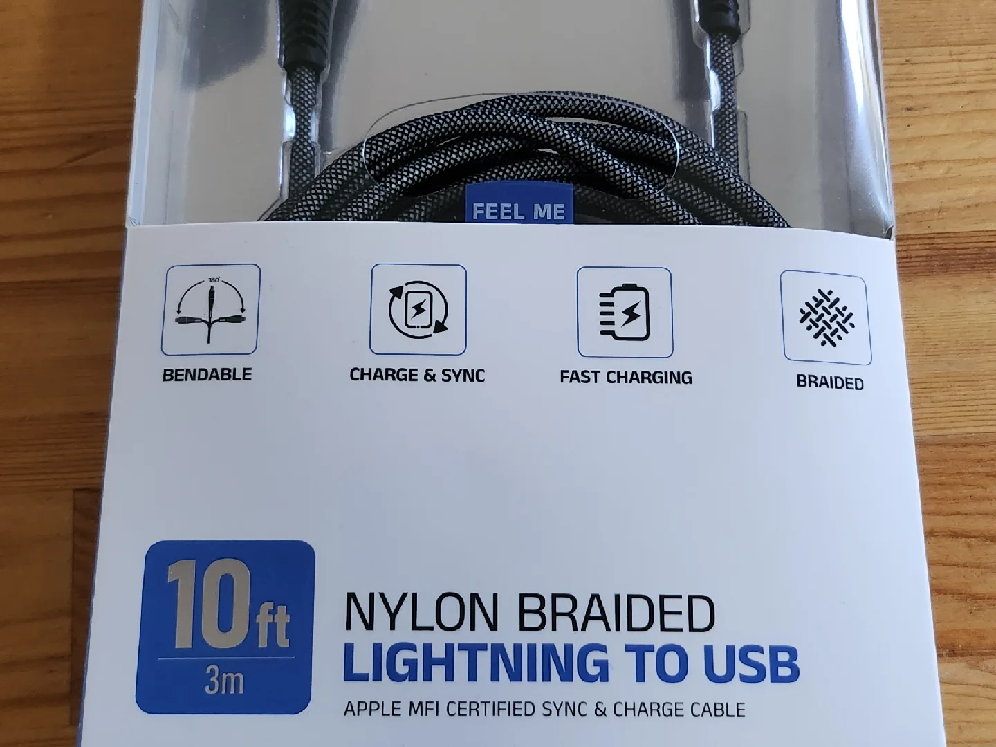 Bluestone Apple 10ft Nylon Braided Lightning USB Cable - New ❤️ image indicator(3)