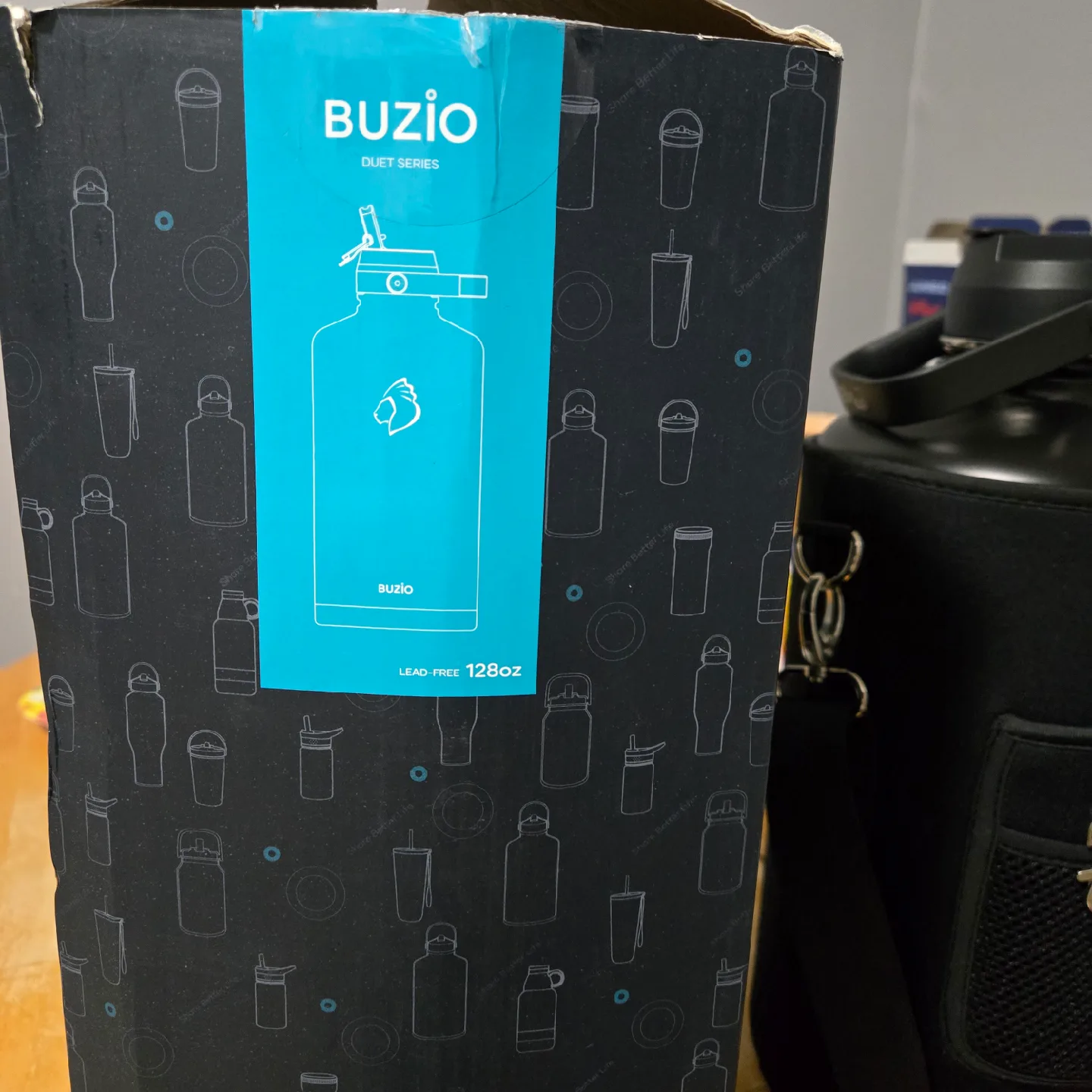 Buzio Duet Series 128oz Water Bottle w/ Sleeve. image indicator(2)