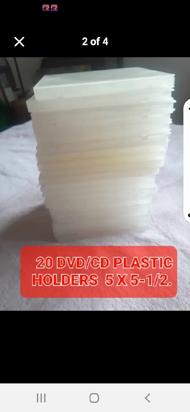 20 DVD/CD Plastic Holders 5 x 5-1/2" image indicator(5)
