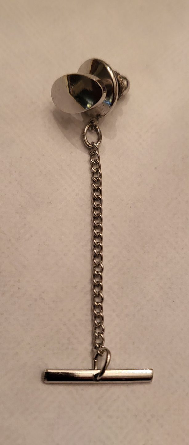 Vintage Tie Tack with Chain - photo 2