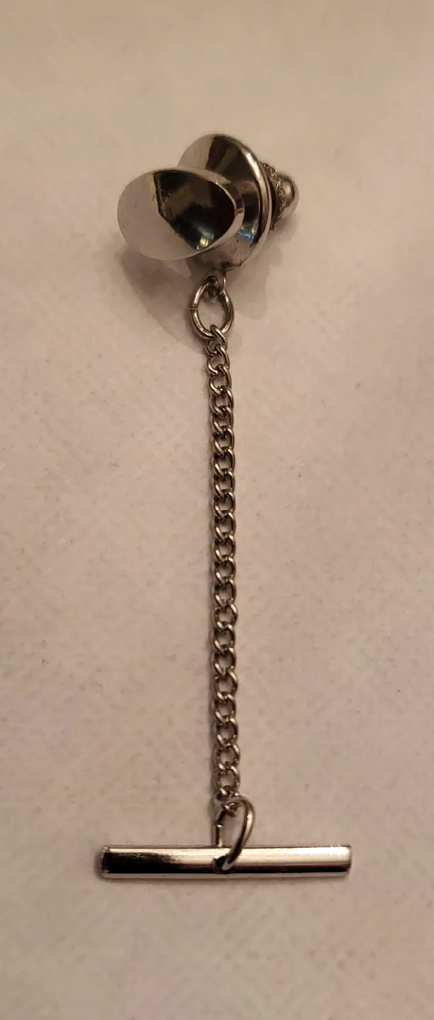 Vintage Tie Tack with Chain image indicator(2)
