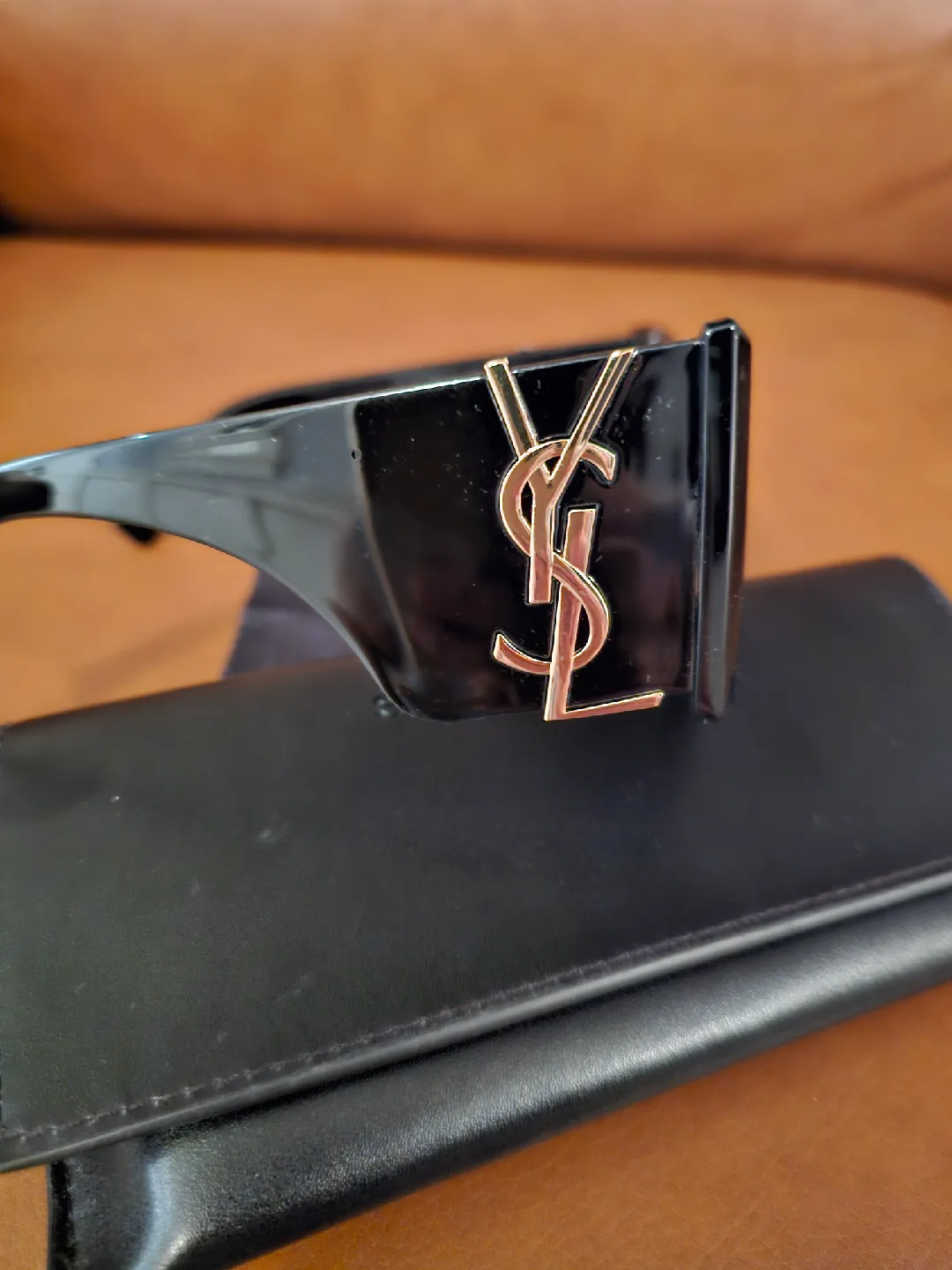 Saint Laurent Black Sunglasses w/ Case image indicator(2)