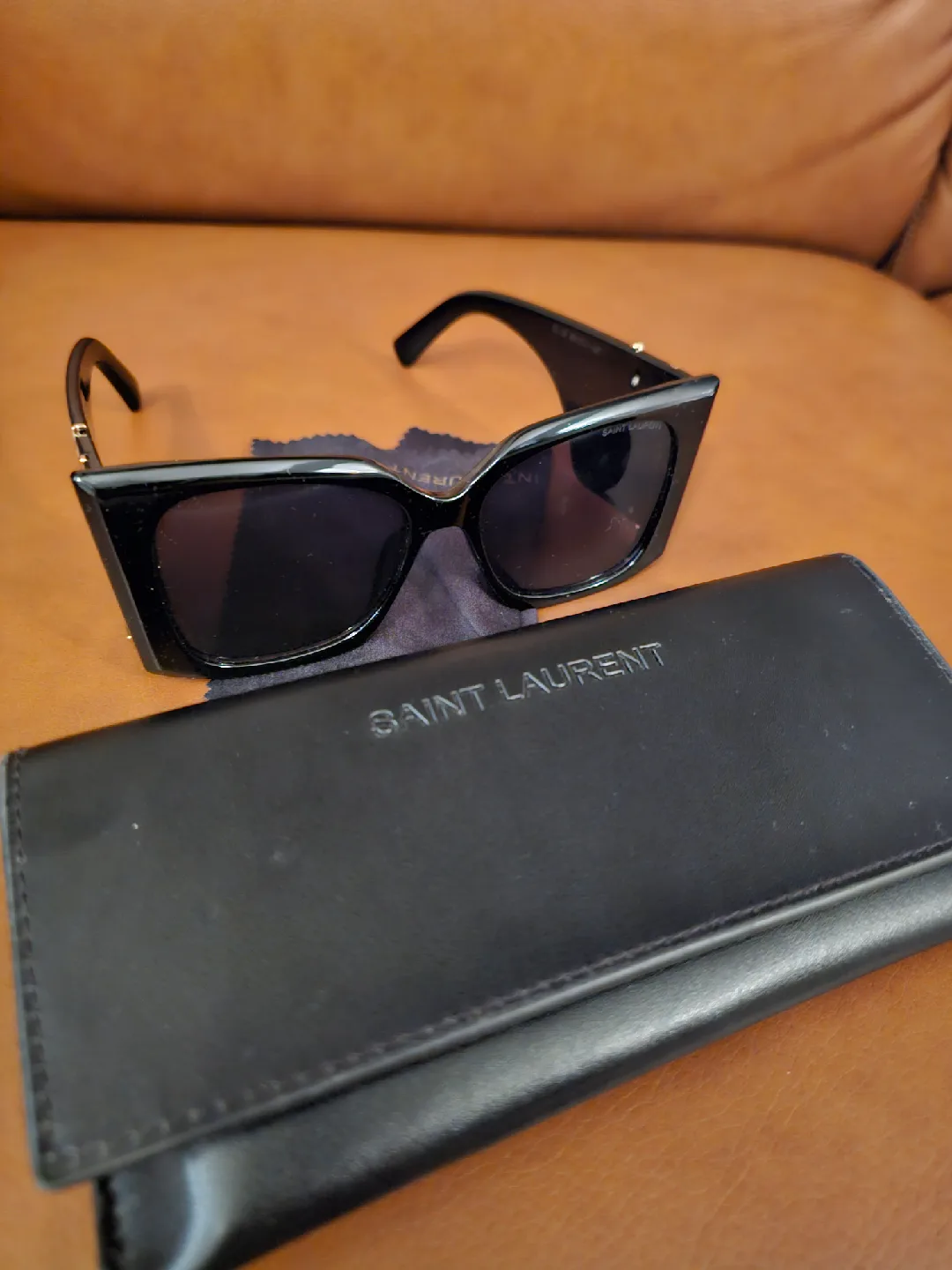 Saint Laurent Black Sunglasses w/ Case image indicator(3)