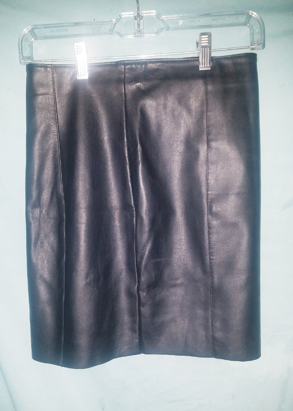 Black Express Pleather Mini Skirt Size 2 Excellent Condition