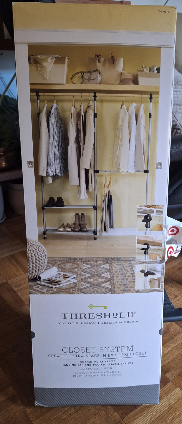 Brand New Threshold Closet System - Extra Space