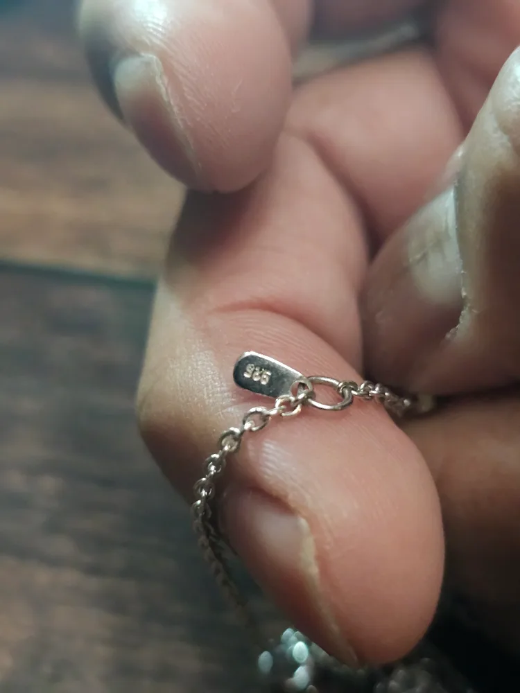 Silver Flower Link Bracelet stamped 925 image indicator(3)