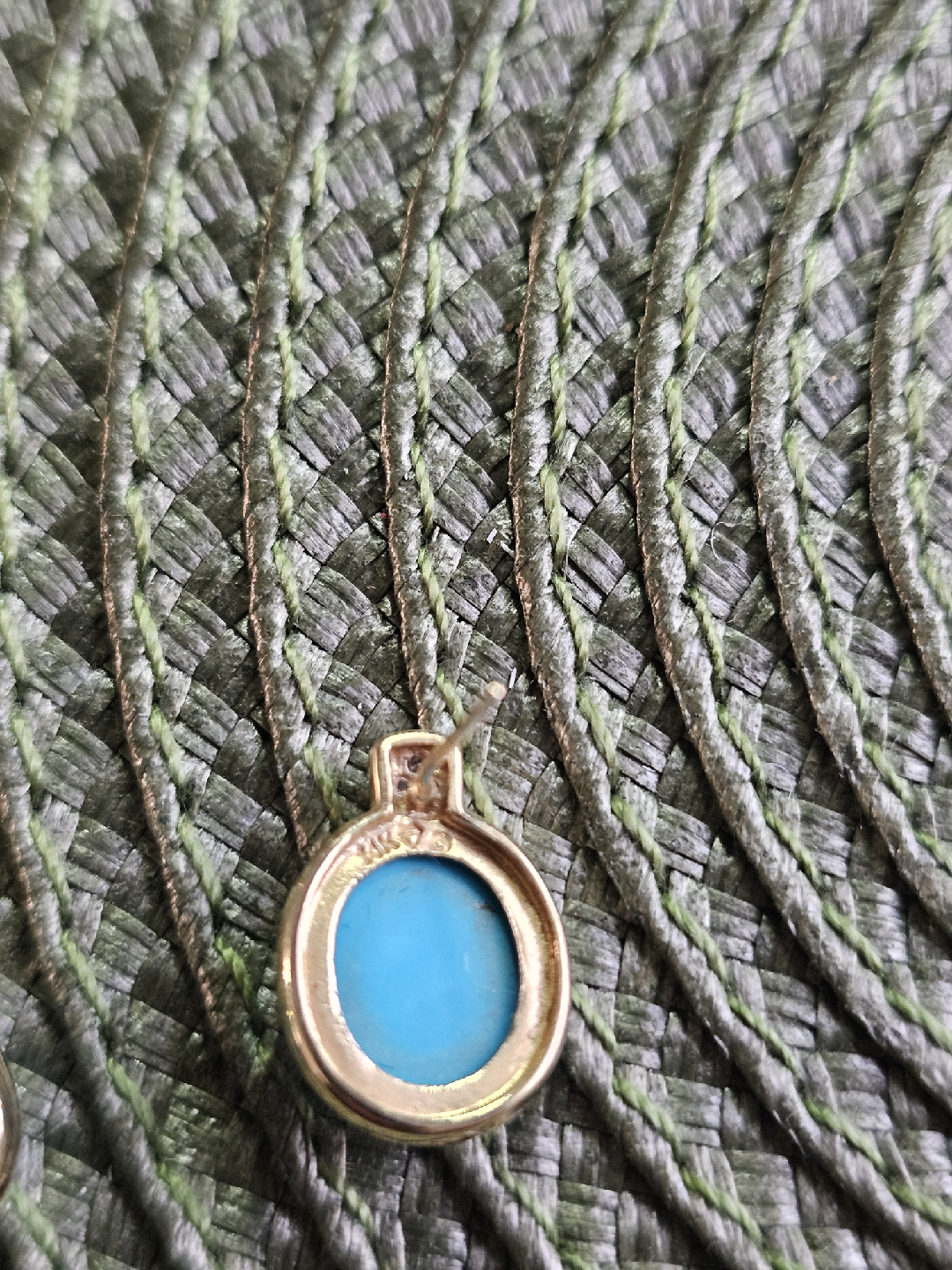 Turquoise &14K Gold Earrings 4.13g - photo 4