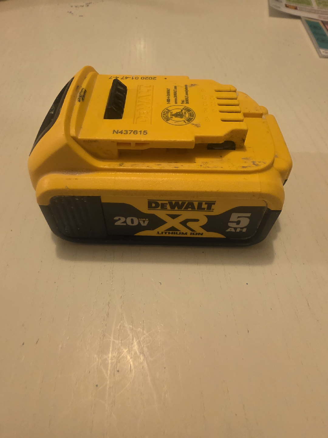 DeWalt 20V XR 5Ah Lithium Ion Battery