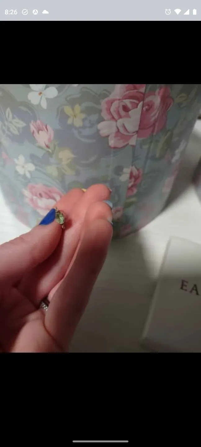 Earrings - 10 karat gold with turquoise stone image indicator(3)