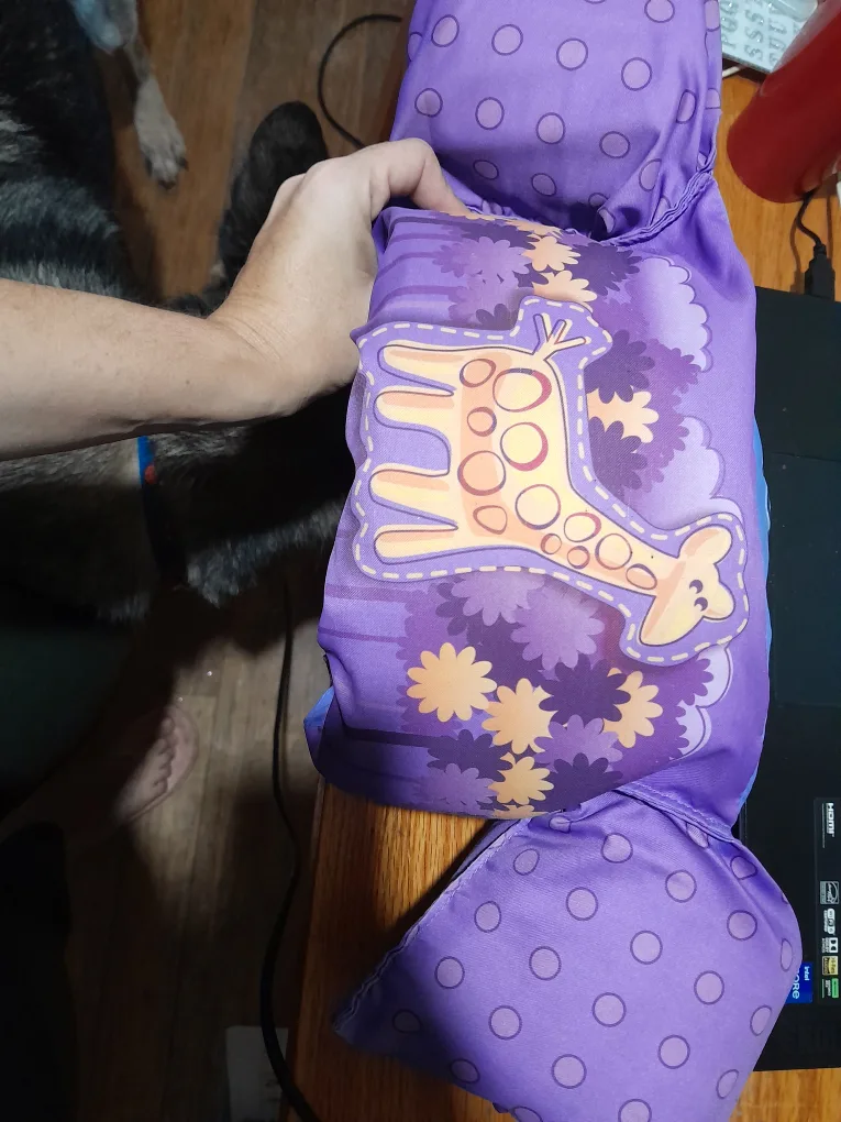 Purple puddle jumper with Giraffe Design thumbnail