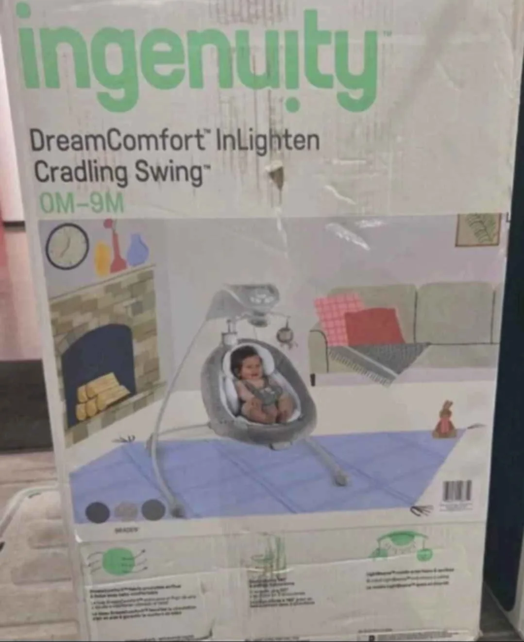 Ingenuity DreamComfort InLighten Cradling Swing 0M-9M thumbnail