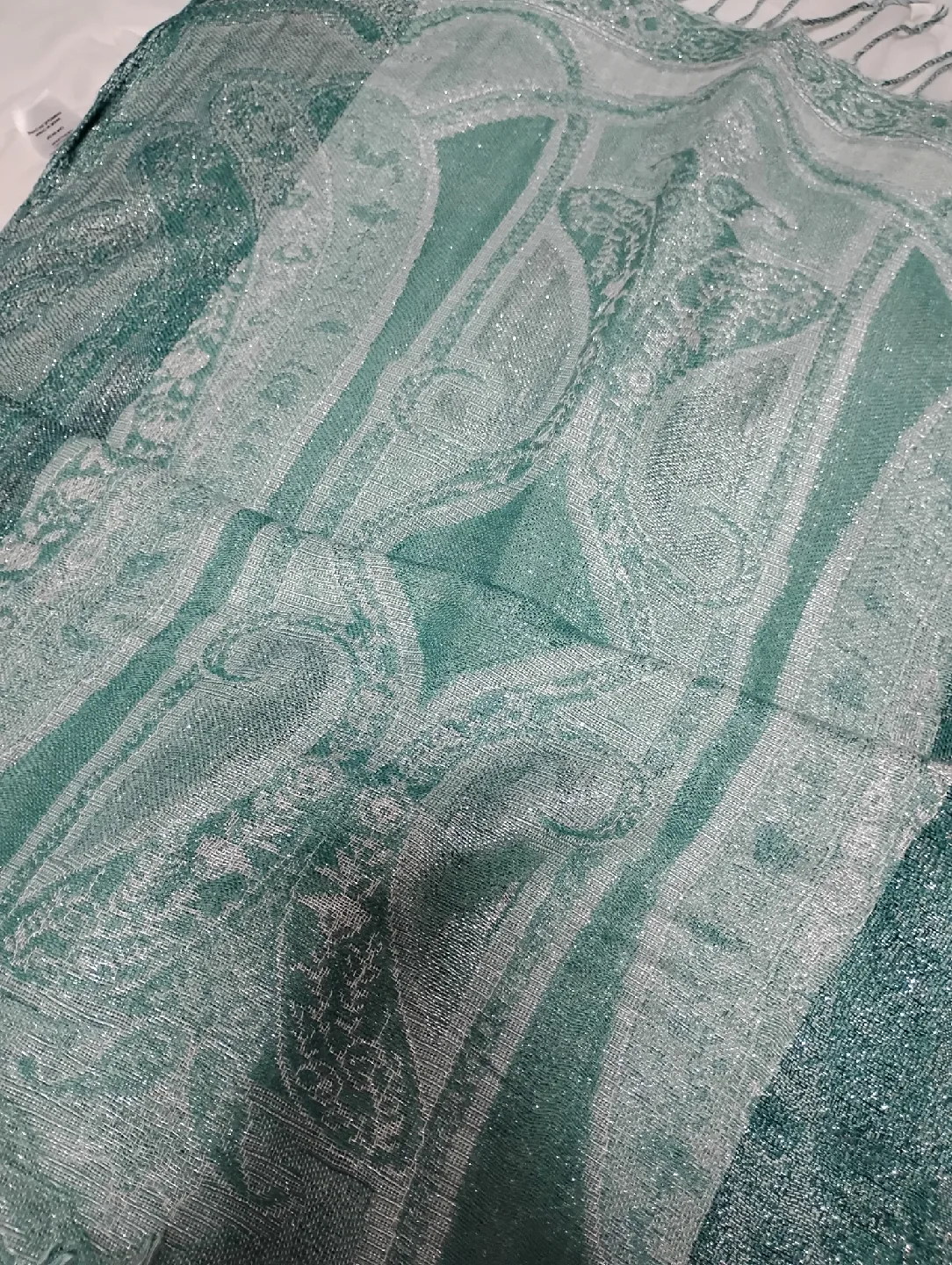 Green Patterned Scarf Paisley image indicator(5)