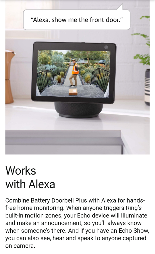 Ring Battery Doorbell Plus - Head-to-Toe HD Video - photo 2