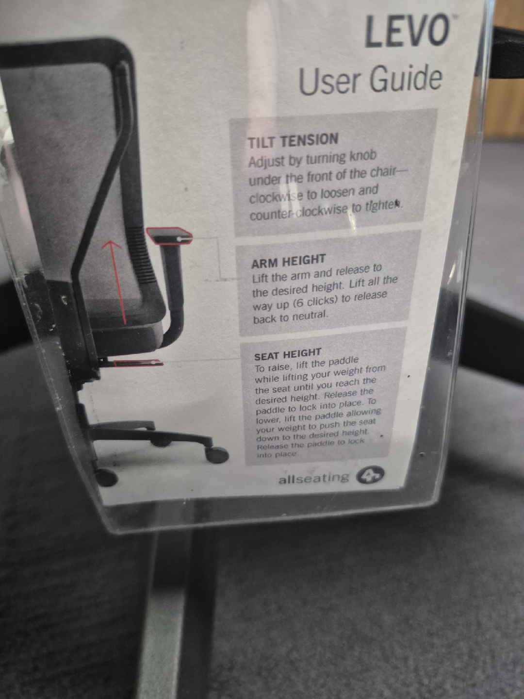 Allseating Levo Ergonomic Office Chair - Grey - photo 2
