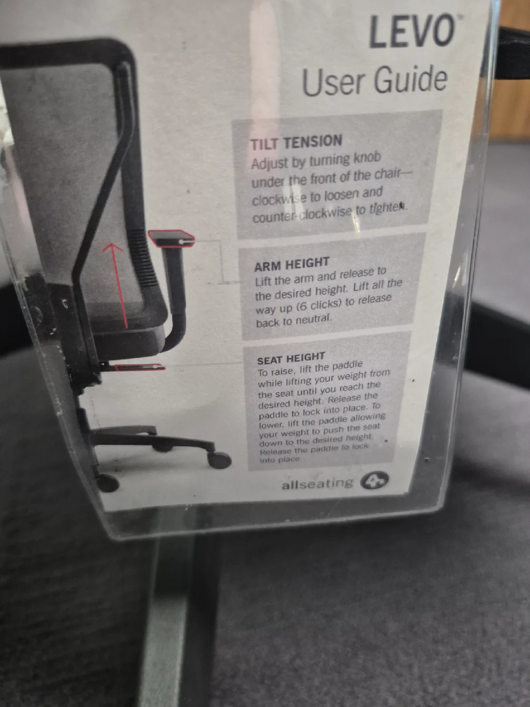 Allseating Levo Ergonomic Office Chair - Grey image indicator(2)