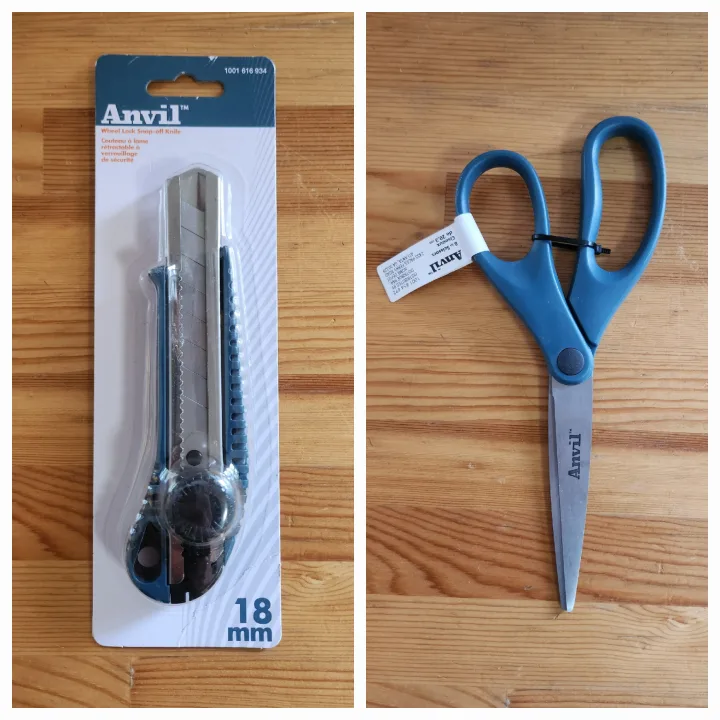 Anvil Wheel Lock Snap-off Knife & 8-inch Scissors thumbnail