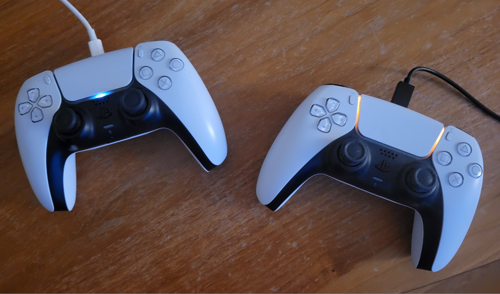 TWO White Playstation 5 Controllers - photo 2