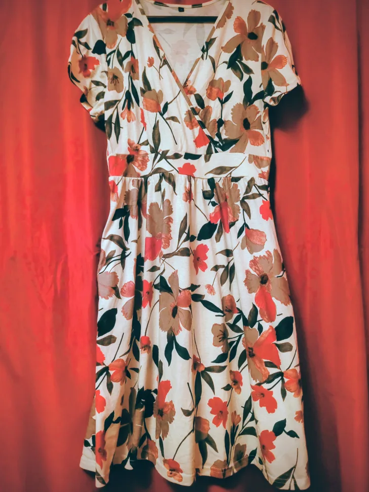 Floral Print Wrap Dress - Size M🧡 Bingo thumbnail