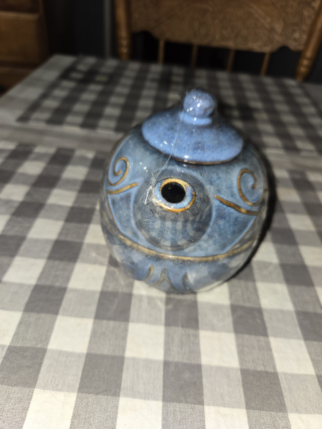 🥕  Blue Ceramic Teapot with Cup - photo 4