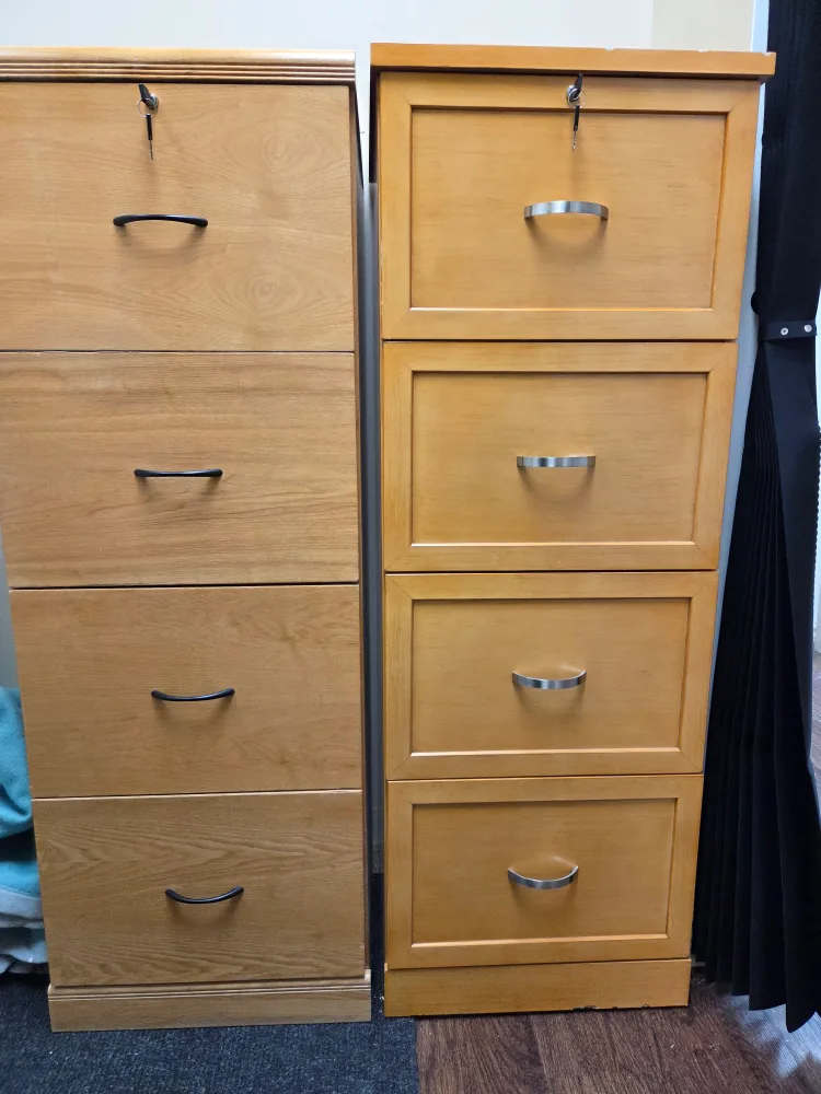 Two Wooden Filing Cabinets image indicator(2)