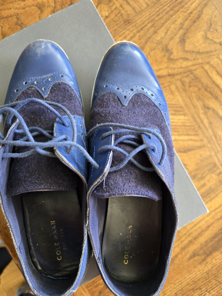 Cole Haan Blue Leather Wingtip Oxfords - photo 2