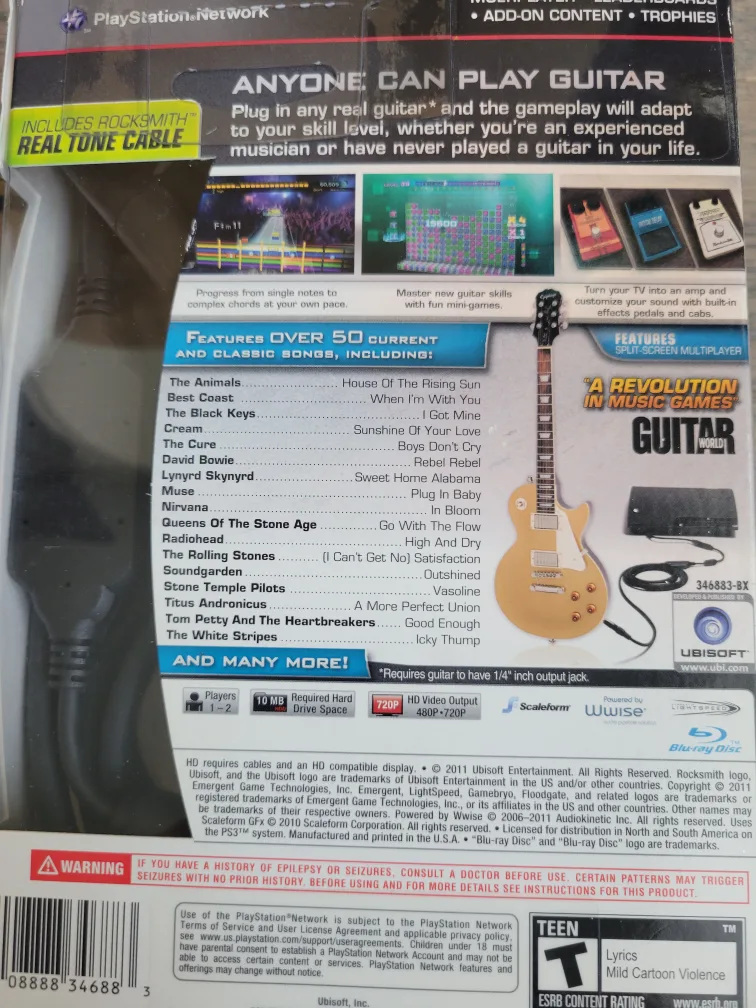 Rocksmith Authentic Guitar Games PS3 image indicator(2)