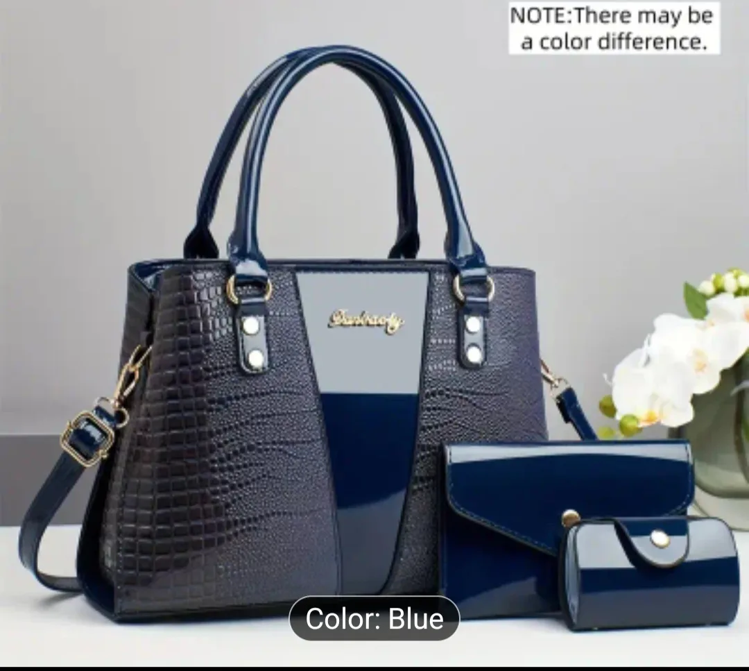 Fashionable Handbag Set - Blue