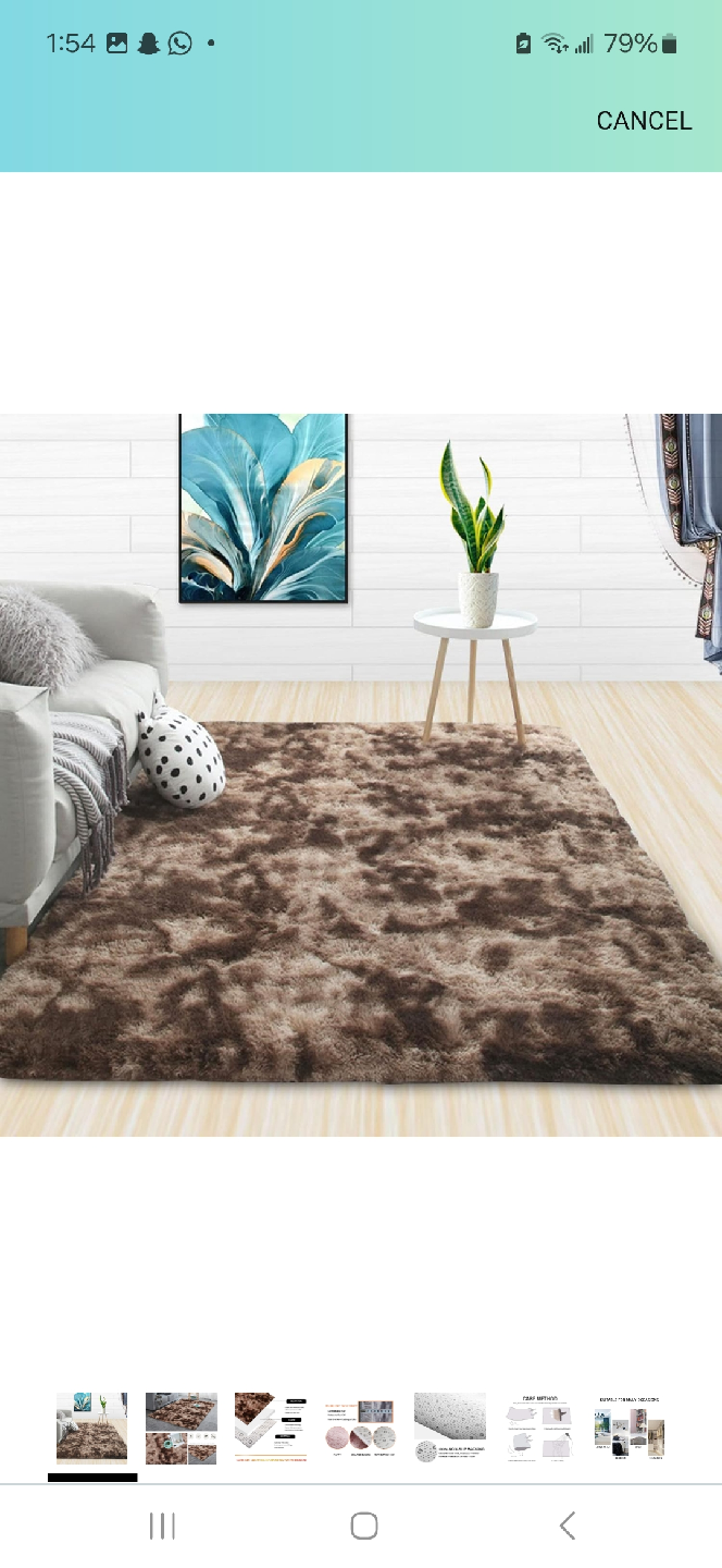 Ultra-Soft Luxury Brown Shag Rug