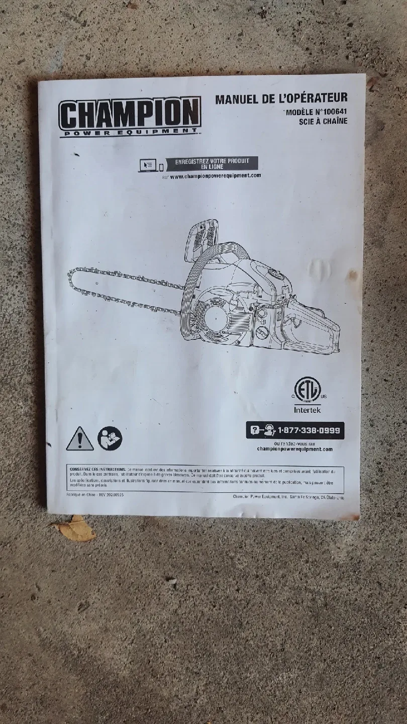 Champion Power Equipment Chainsaw Model 100641 image indicator(2)