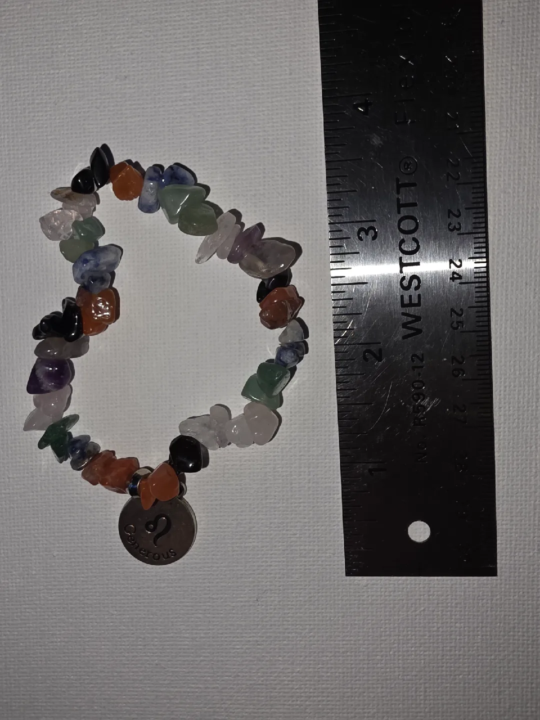 Handmade Colorful Stone Bracelet. Leo Zodiac.