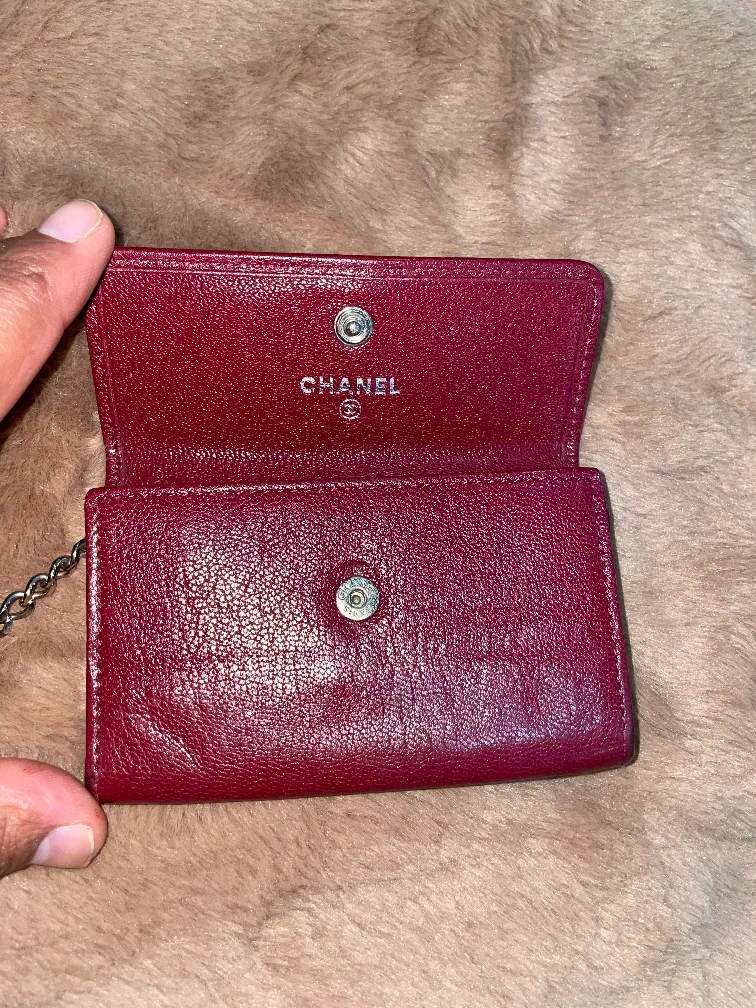 Chanel Burgundy Key Holder image indicator(5)