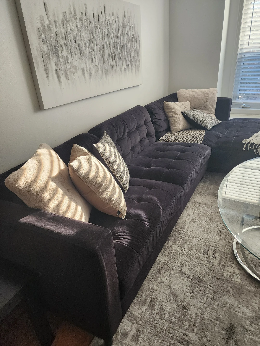 Black Sectional sofa - photo 2
