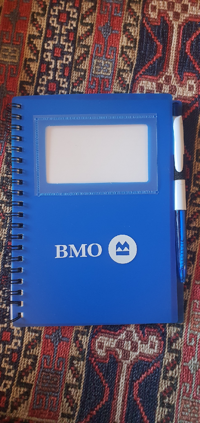 BMO Blue Notebook with Pen