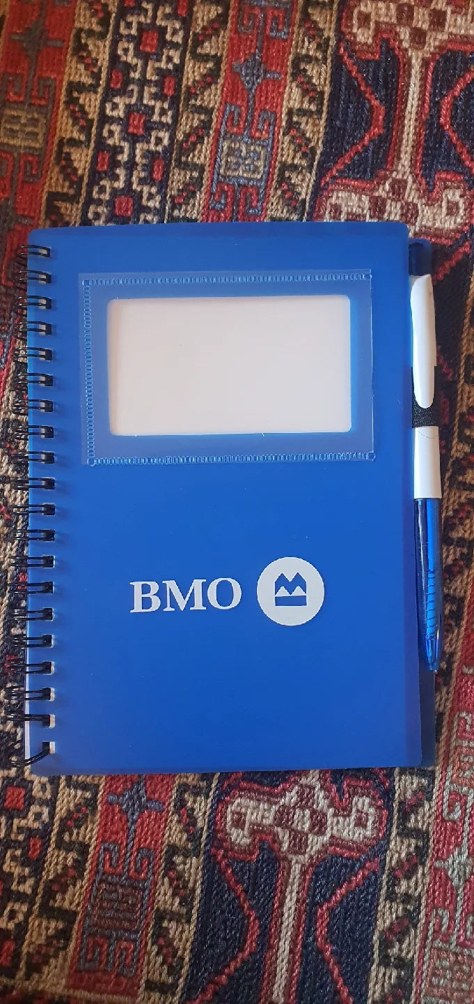 BMO Blue Notebook with Pen