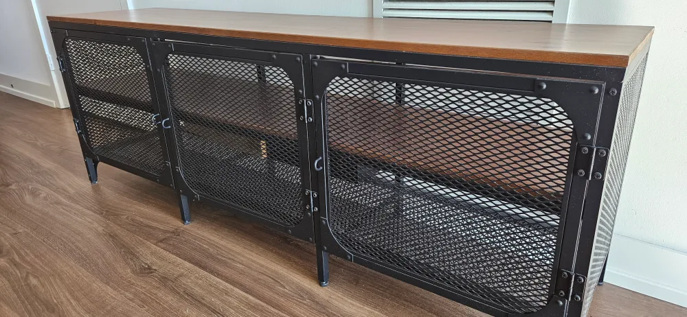 IKEA Fjallbo TV Bench - Black/Wood image indicator(3)