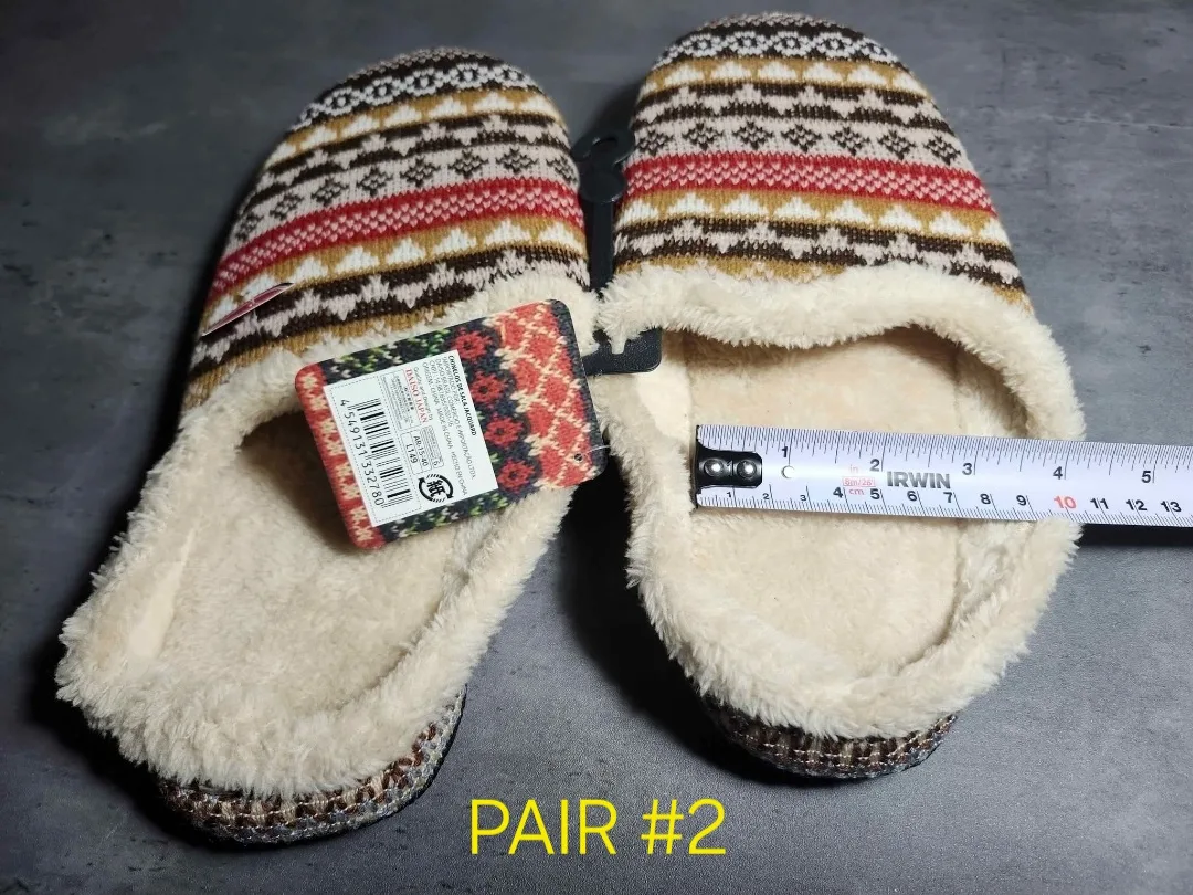 2 pairs for $8 Men's Jacquard Room Slippers image indicator(3)