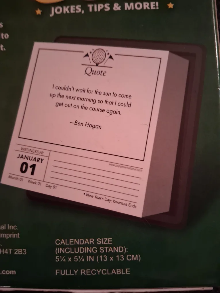 2025 Golf Desk Calendar - Jokes, Tips & More! image indicator(4)