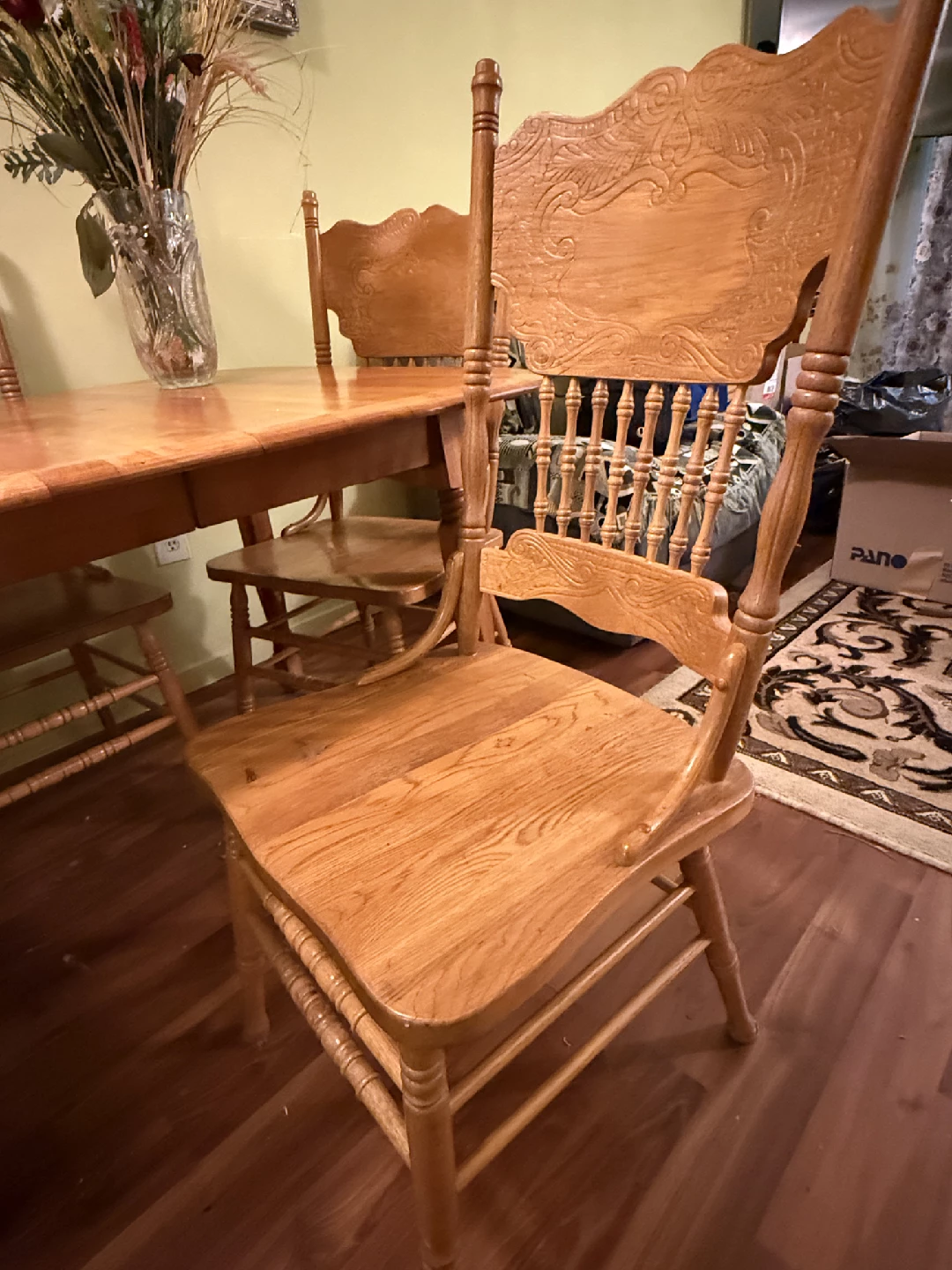 Wooden Dining Table with 4 Chairs - photo 4