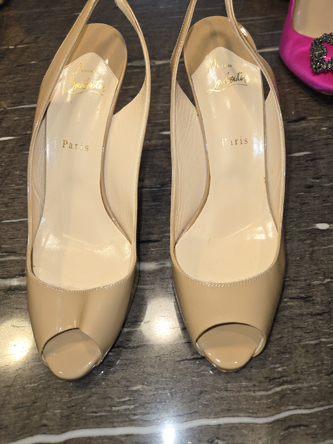 Christian Louboutin Slingback Heels - Size 41