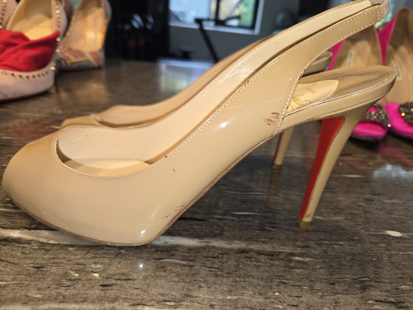 Christian Louboutin Slingback Heels - Size 41 - photo 2
