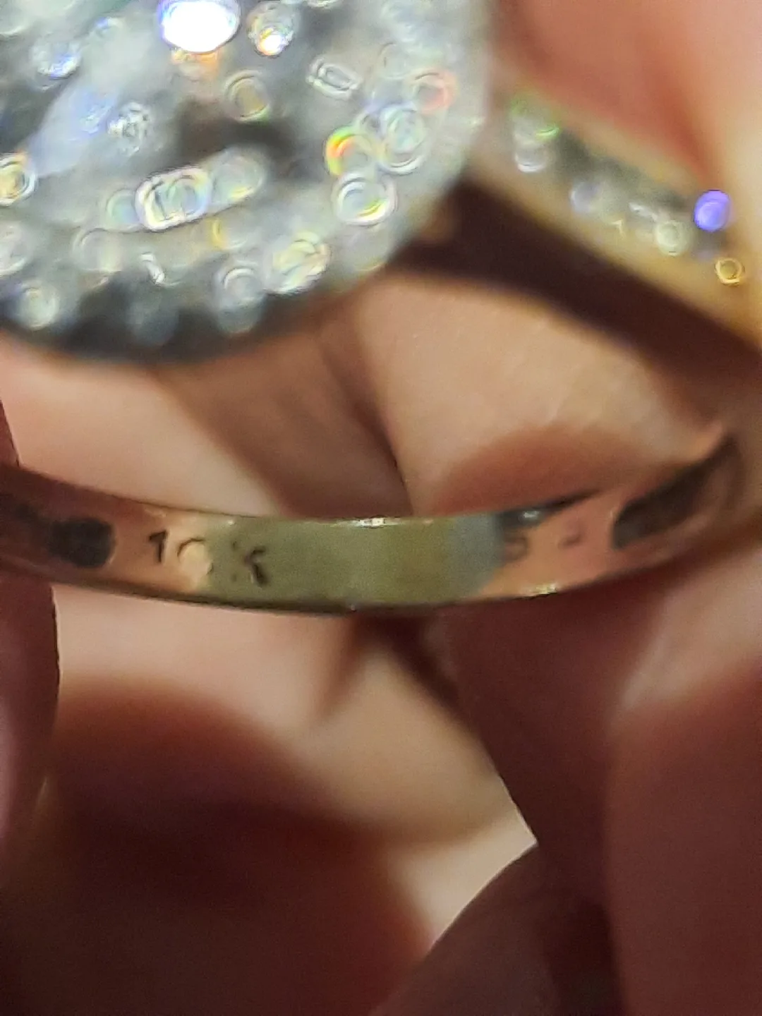 Auth GENUINE SOLID 1OK CZ WHITE GOLD HALO ENGAGEMENT RING image indicator(8)