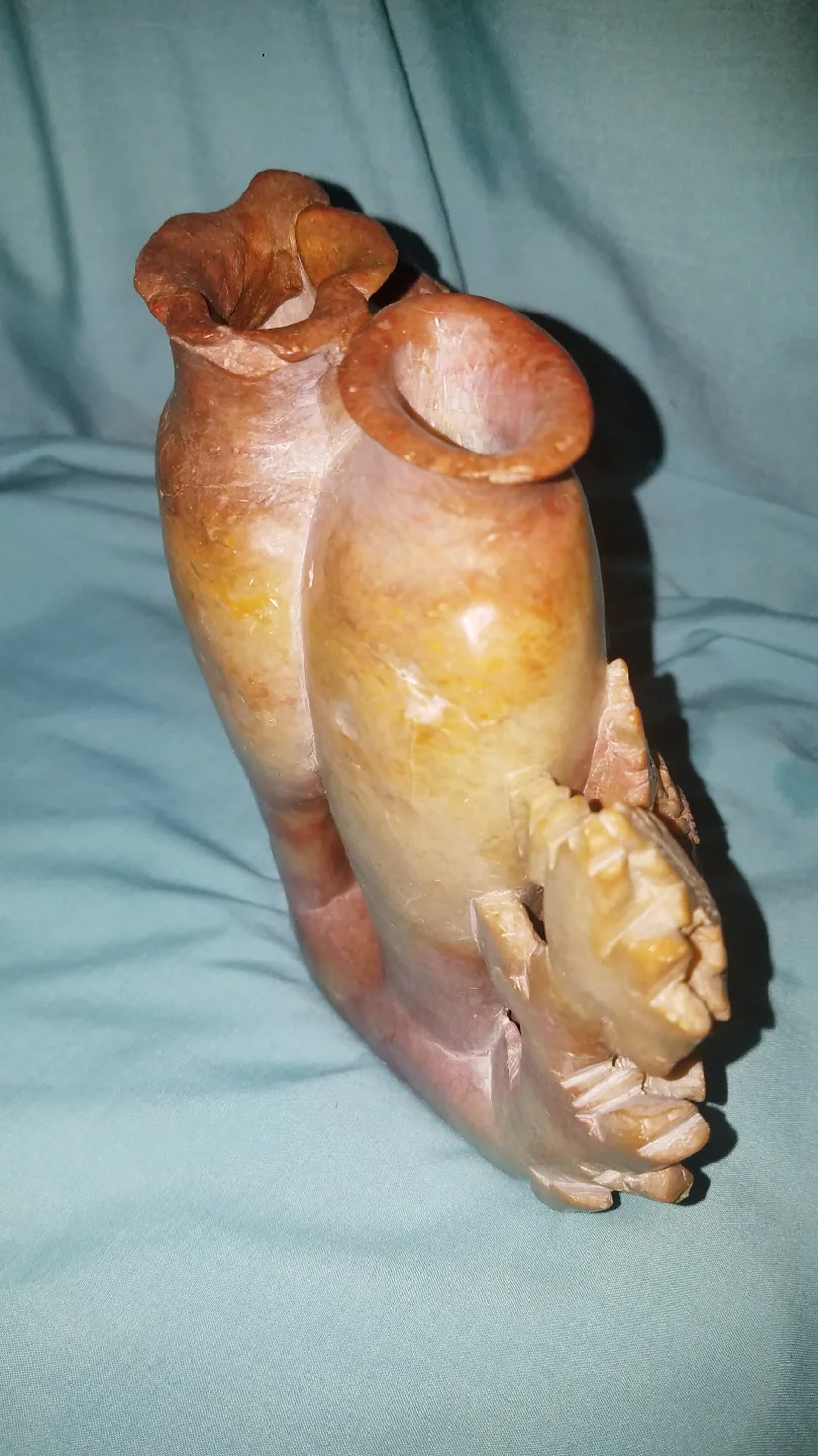 Vintage Antique Hand Carved Chinese Soapstone image indicator(7)