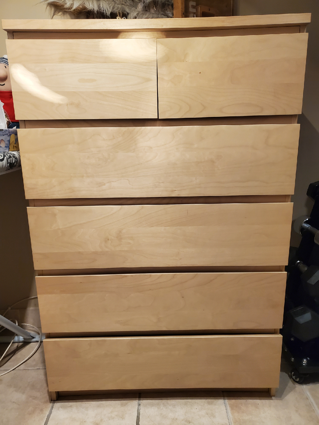 IKEA Malm 6-Drawer Dresser - Birch Veneer