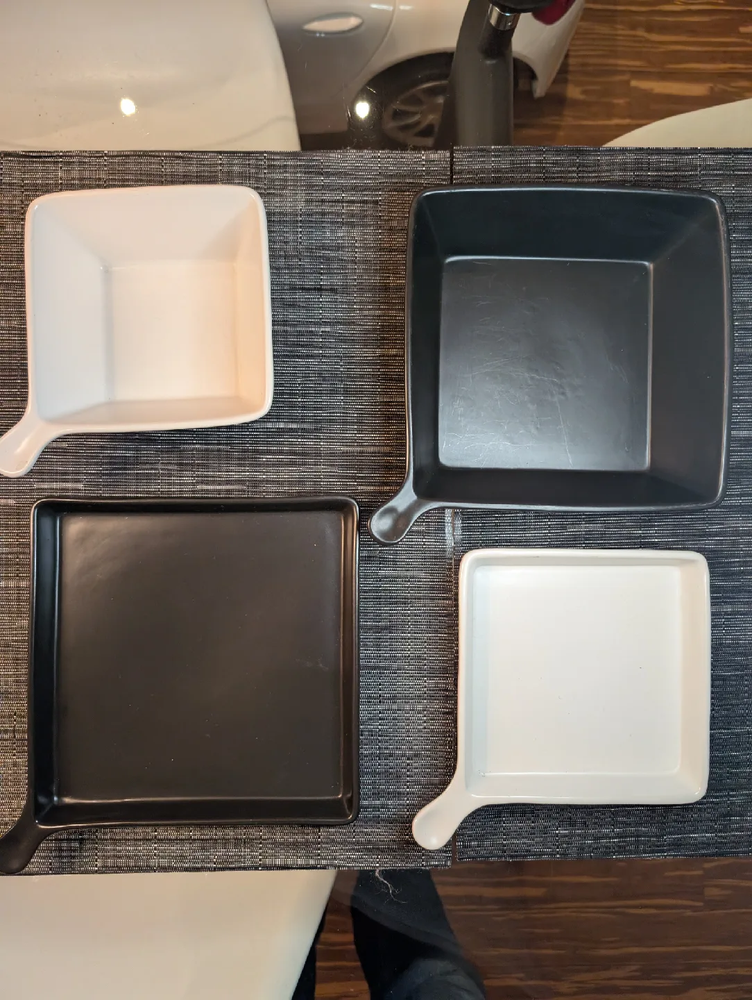 Set of Contemporary Serving Dishes - Black and White image indicator(2)
