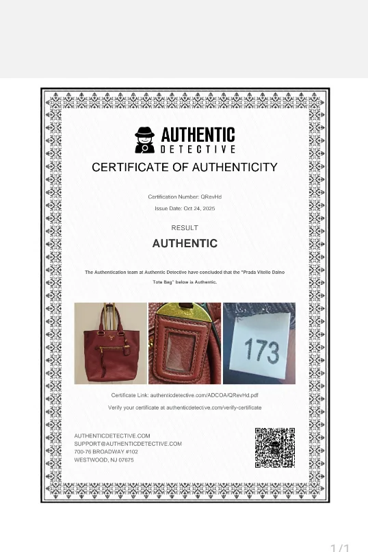 Prada Milano Leather Tote Bag - Burgundy image indicator(10)