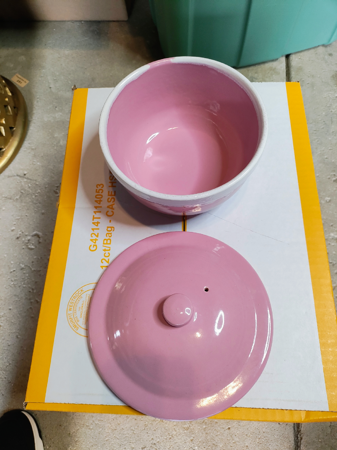 Vintage Mid Century Pottery Covered Casserole - photo 2