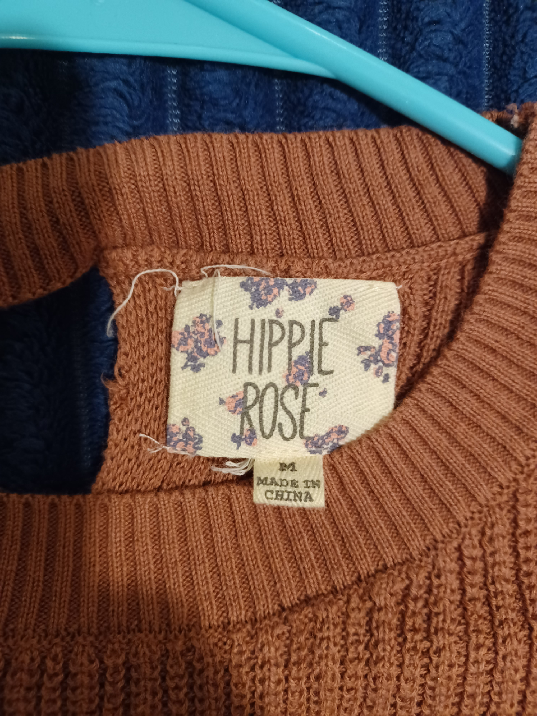 Hippie Rose Brown Cutout Back Sweater - Size M - photo 3