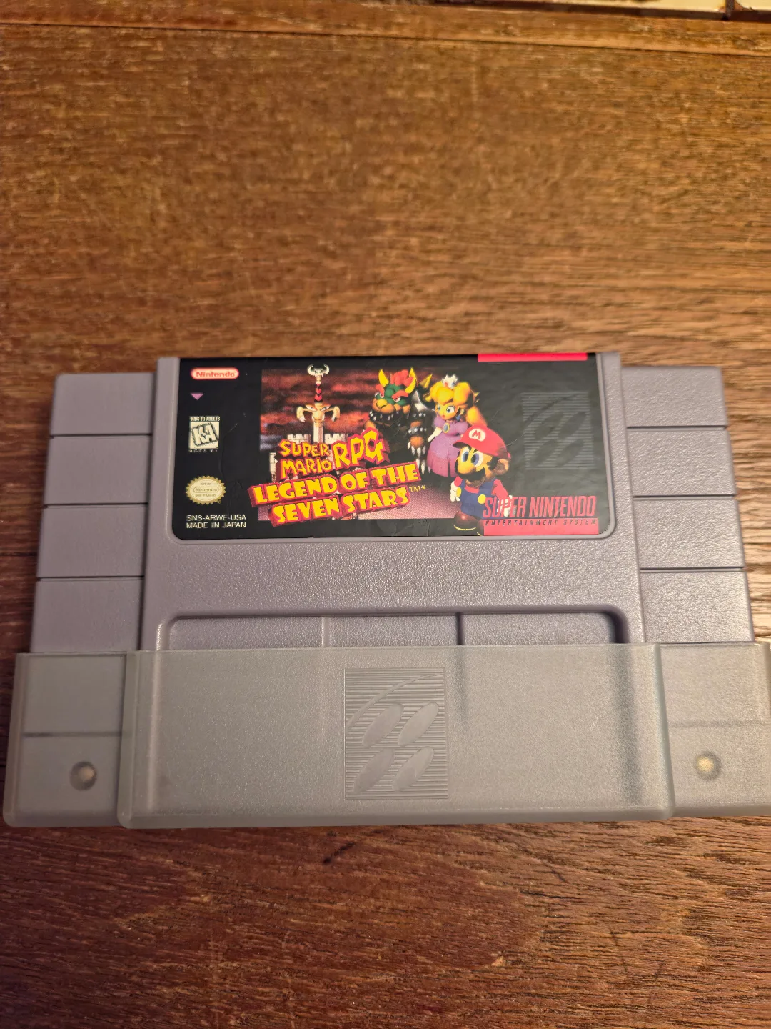 Super Mario RPG Legend of the Seven Stars SNES Cartridge thumbnail