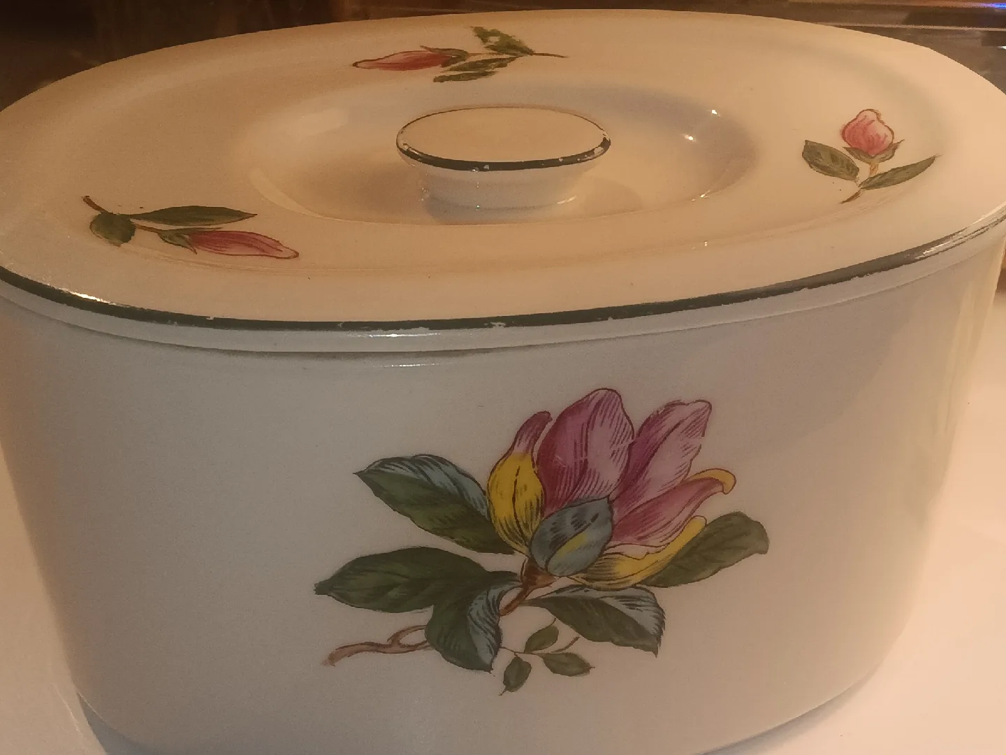 Floral Covered Storage Dish thumbnail
