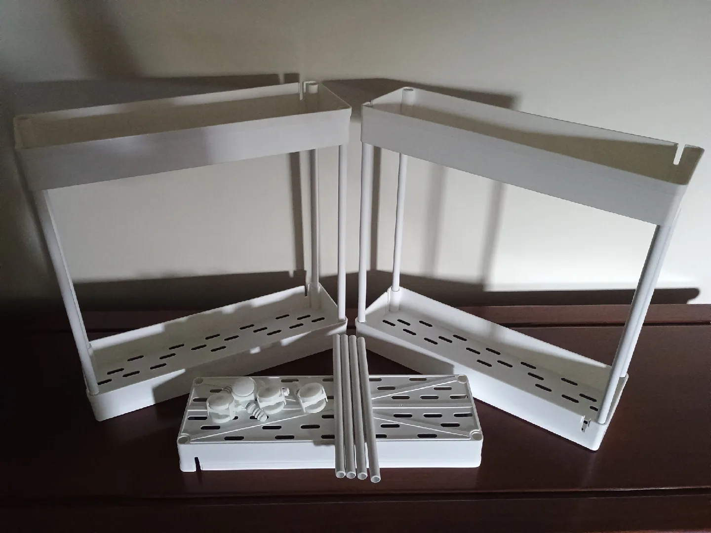 White Slim Rolling Storage Cart 5 trays not 4 image indicator(2)